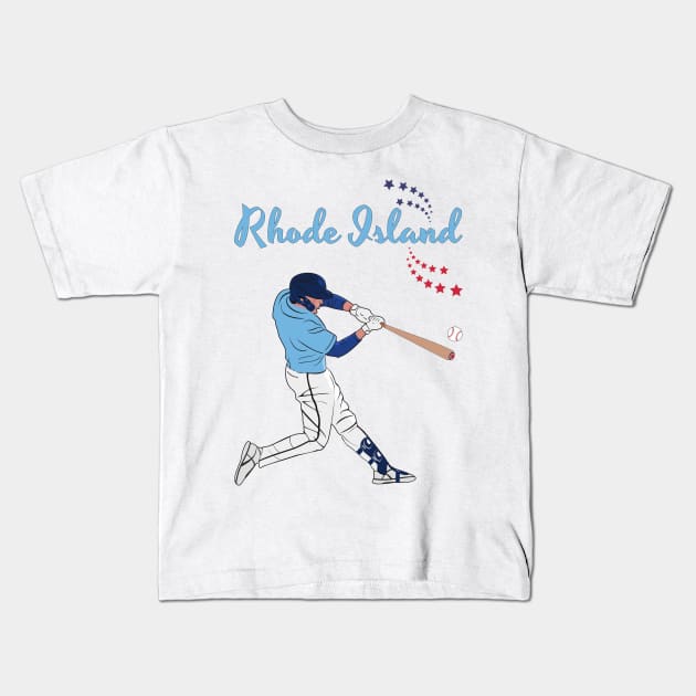 Rhode Island Baseball | America's Sports Cities Kids T-Shirt by VISUALUV